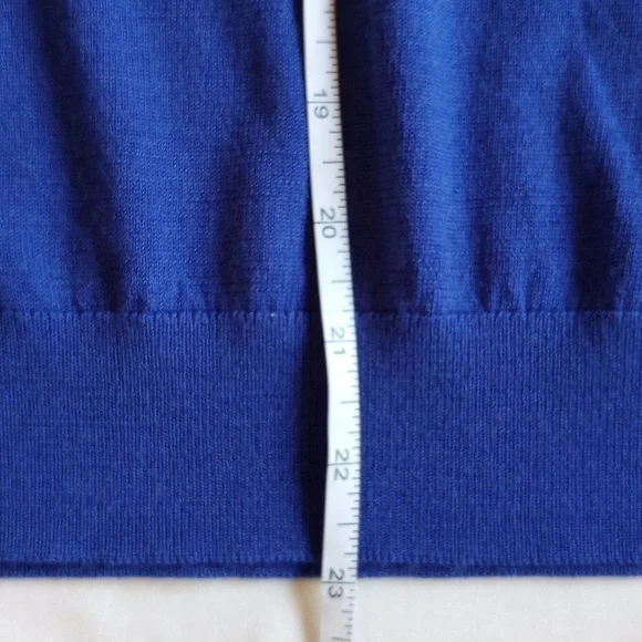 NWOT Banana Republic 100% Merino Wool Sleeveless Shell Sweater XS Blue - Picture 7 of 7